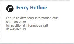 Quyon Ferry Now Open!